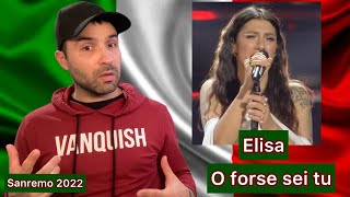 Reaction 🇮🇹 Elisa  O forse sei tu Sanremo 2022  Eurovision 2022 Italy Live Performance [upl. by Irfan720]