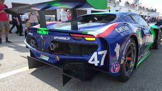 New Ferrari 296 GT3 Start Up and On Track Testing at Daytona [upl. by Sik]