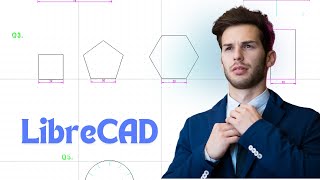 LibreCAD  Working with lines divisions and shapes [upl. by Aldo]