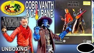 UNBOXING  Star Wars The Black Series COBB VANTH amp CAD BANE  Hasbro actionfigures unboxing [upl. by Akinyt]