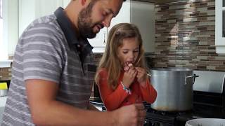 How to make Homemade CHICKEN STOCK with a Kid [upl. by Elfie]