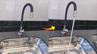 COMO INSTALAR TORNEIRA FLEXÍVEL NA PIA DA COZINHA [upl. by Ehsiom]