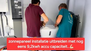 Uitbreiding van een SolarEdge accusysteem met backup fuctie van 92 kwh naar 184 kwh😊 [upl. by Horgan893]