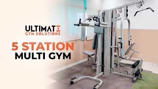 Complete Body Workout Home Gym  5 Station Multi Gym  Ultimate Gym Solutions  Abhishek Gagneja [upl. by Jeritah]