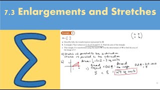 73 Enlargements and Stretches CORE 1 Chapter 7 Linear transformations [upl. by Box]