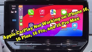 Apple CarPlay Not Working on iPhone 16 16 Plus 16 Pro and 16 Pro Max Fixed [upl. by Tolmach]