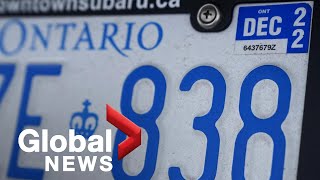 Ontario to eliminate licence plate stickers renewal fees  FULL [upl. by Selinski]