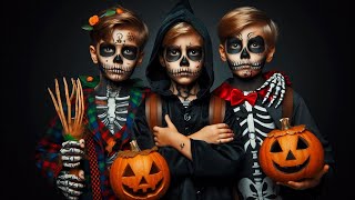 🎃 Trick or treat – AIgegenereerd Kinderlied voor Halloween 👻  Enge Afbeeldingen [upl. by Dhiman]