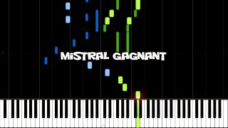 Mistral Gagnant Renaud Séchan Piano Cover Piano Tutorial Synthesia Piano Relaxing Piano Music [upl. by Rufus]