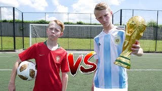 Messi VS Ronaldo WORLD CUP FOOTBALL CHALLENGE [upl. by Armin]