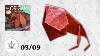 0309  Baboon  Easy ORIGAMI Calendar 2024 [upl. by Assirehs]