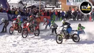 Motocross  Skifahren  zum 7 Mal hieß es Skijöring in Gosau wwwstv1at [upl. by Wallinga]