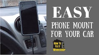 DIY Easy Phone Mount for your car [upl. by Ellehcsar98]