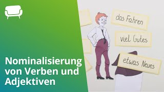 Deutsch Die Nominalisierung von Verben und Adjektiven  Deutsch  Grammatik und Rechtschreibung [upl. by Adnawyt]