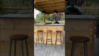 RUSTIC OUTDOOR KITCHEN WITH BIG GREEN EGG [upl. by Cynarra816]