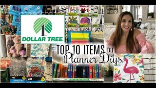 DOLLAR TREE TOP 10 ITEMS FOR PLANNER DIYS [upl. by Carri35]