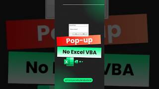 Como criar uma mensagem de popup no Excel msg box VBA [upl. by Alleiram896]