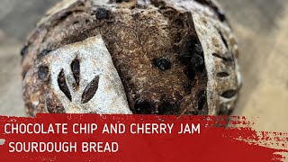 Chocolate Chip and Cherry Jam Sourdough Bread [upl. by Mcnelly977]