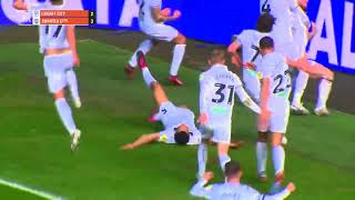 BEN CABANGO WINNING GOAL  SWANSEA CITY V CARDIFF CITY  SOUTH WALES DERBY [upl. by Newbold]