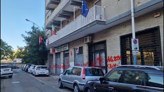 ATTO INTIMIDATORIO CONTRO LA SEDE DELLA CGIL DI TARANTO [upl. by Ainekahs]