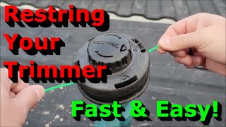 Restring Your Trimmer  Fast and Easy  Makita 18V LXT String Trimmer [upl. by Jim]