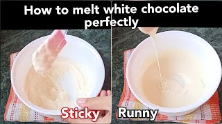 How to melt white chocolate perfectly  Tips amp tricks [upl. by Lehcem]