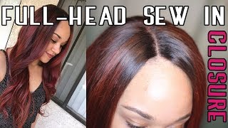 Full Head Weave wClosure  Sew In  Step by Step [upl. by Pilar323]