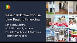 Pasalo RFO Townhouse thru Pagibig financing [upl. by Ert]