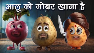 Aloo Ko Gobar Khana Hai  Comedy Per Second jokes comedy [upl. by Wolff]