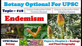 Endemism II Causes of Endemism II Types of Endemism II Examples of Endemism II Botany optional [upl. by Urbanna]