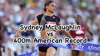 2024 Diamond League Final Brussels Women’s 400m Invitational  Sydney McLaughlin vs the 400m AR [upl. by Ynattir]