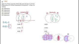Sejam 𝐴 e 𝐵 dois conjuntos finitos não vazios tais que 𝐴 ∪ 𝐵 tem 8 elementos e 𝐴 ∩ 𝐵 tem 3 elementos [upl. by Akcirred919]