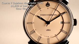 Cuervo Y Sobrinos Historiador 3195 BNIB Retail 3200 Humidor Cream 40MM Automatic [upl. by Aihtnic]