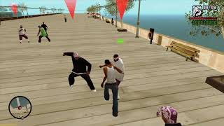 GTA San Andreas  CJ and Grove vs Ballas  Mass Fight [upl. by Meesak752]