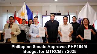 Philippine Senate Approves PHP164M Budget for MTRCB in 2025 [upl. by Tenneb]