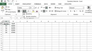 How to Underline in Excel  Microsoft Office Lessons [upl. by Eibber]