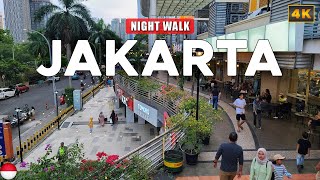 Jakarta INDONESIA  Jakarta City Center Night Walk Shopping District amp Merdeka Square [upl. by Tillford58]