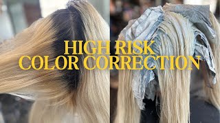 Hair Transformation How To Fix Orange Banding Dark Roots and Breakage  Platinum Color Correction [upl. by Bar]