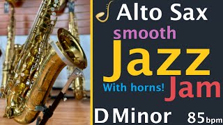 Alto Saxophone Smooth Jazz Backing Track Jam in D Minor  Improvisation [upl. by Ailem]