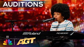 9YearOld Journeyy Sings Original Song quotParadisequot  Auditions  AGT 2024 [upl. by Eniretac968]