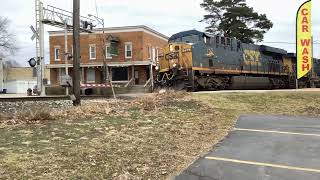 CSX M32606 going through Fennville 1624 [upl. by Ahsenauq]