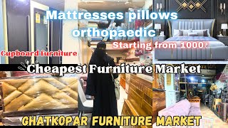 Ghatkopar Furniture Market  Mumbai Cheapest Furniture Market  sofa cum bed  Cupboard furniture [upl. by Annaes]