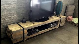 21 TV Rack Pallets Easy DIY [upl. by Mireille236]