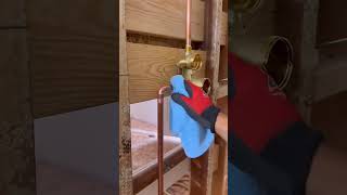 Quick shower valve installation plumbing plumber diy [upl. by Veejar]