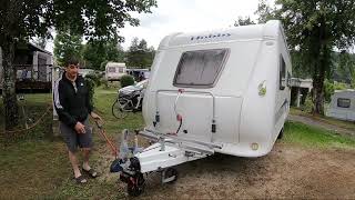 Wohnwagen Mover Rangierhilfe Stützrad mit Motor DIY [upl. by Latouche]