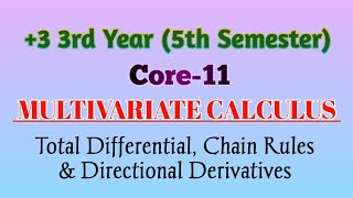 Multivariate Calculus  5th Semester  Core11  Directional Derivatives simplifiedteaching [upl. by Ahsiekan]