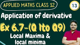 Ex 67 part 1  Application of Derivative  class 12 Applied maths  Gaur Classes [upl. by Garrott]