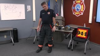 Firefighter John Demonstrates Firefighter Turnout Gear [upl. by Kowal]