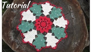 CARPETA O CENTRO DE MESA NAVIDEÑA A CROCHET Paso a Paso [upl. by Bannasch69]