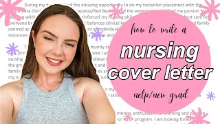 ✍️HOW TO WRITE AN AMAZING COVER LETTER FOR NEW GRAD NURSES✍️  cover letter template for netnesp [upl. by Nylasor]